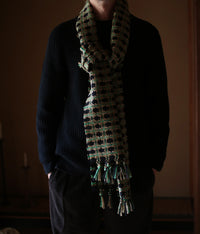 kijinokanosei long scarf {hisui / green x black}