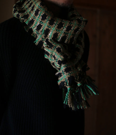 [sold out] kijinokanosei long scarf {hisui / green x black}