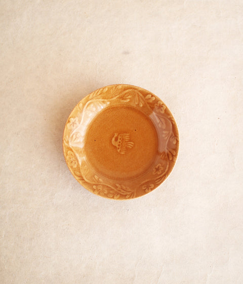 Katauchi Bird & Flower Mini Plate {Light Brown}