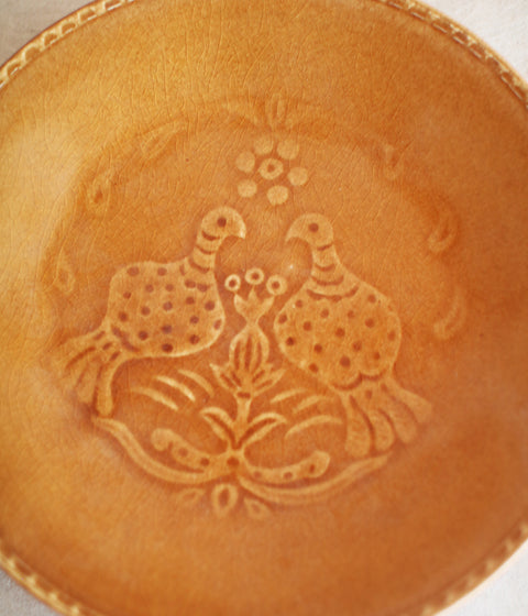 Katauchi Medium Plate {Birds / Light Brown}