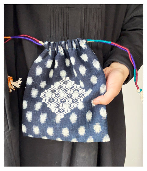 Sashiko Drawstring Bag [Medium] : A - sold out