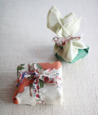 Mini Linen Floral Design Handkerchiefs