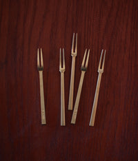 Brass Tiny Forks – Set of 5