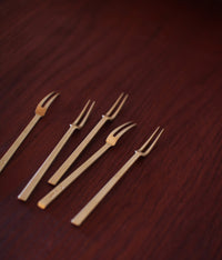 Brass Tiny Forks – Set of 5