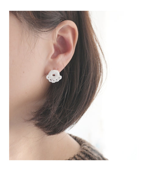 Kimiko Suzuki "Drawing Lace" Porcelain Single Earring {C} (30% OFF)