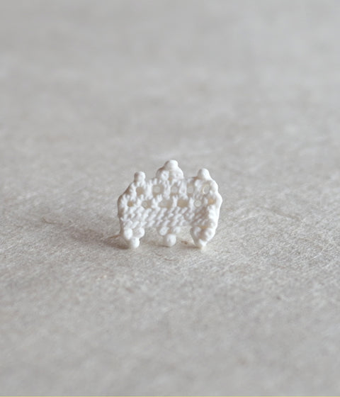 Kimiko Suzuki "Drawing Lace" Porcelain Single Earring {D} (30% OFF)