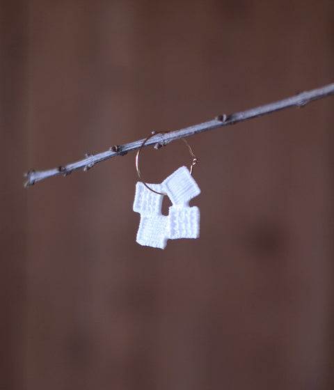 Kimiko Suzuki Ceramic Porcelain + Gold Hoop Earring {Single} B (sold out)