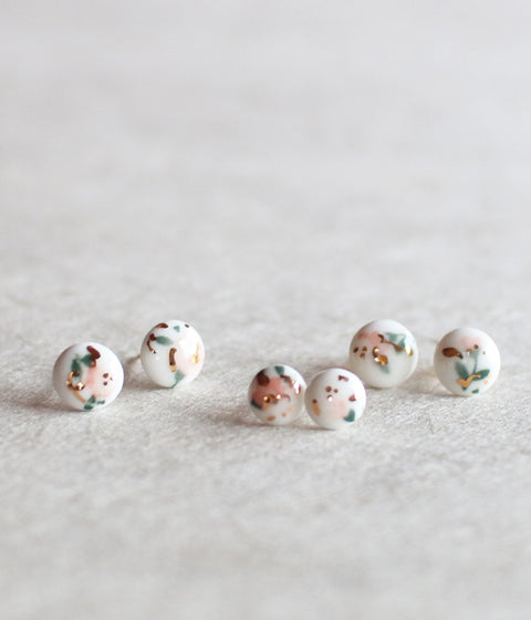 Kimiko Suzuki Porcelain Tablet Earrings {Floral} (sold out)
