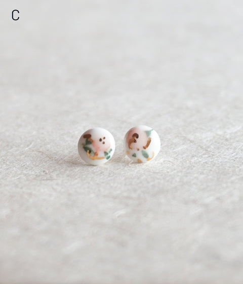 Kimiko Suzuki Porcelain Tablet Earrings {Floral} (sold out)