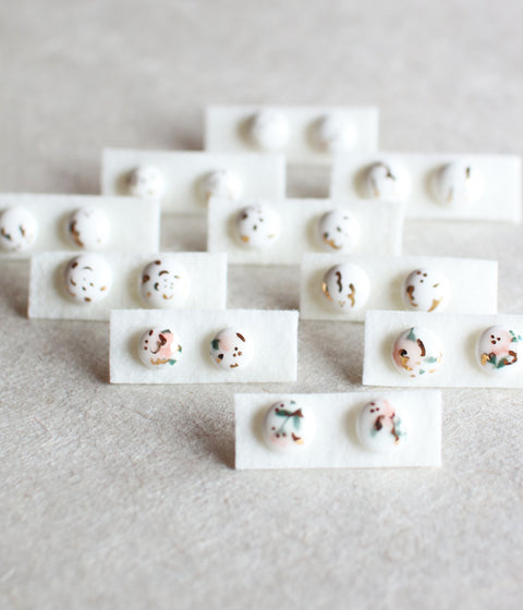Kimiko Suzuki Porcelain Tablet Earrings {Floral} (sold out)