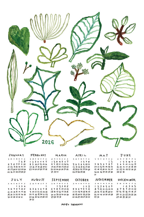 fog linen work Calendar Cloth 2026 {Plants by Mogu Takahashi}