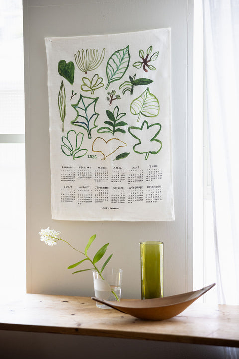 fog linen work Calendar Cloth 2026 {Plants by Mogu Takahashi}
