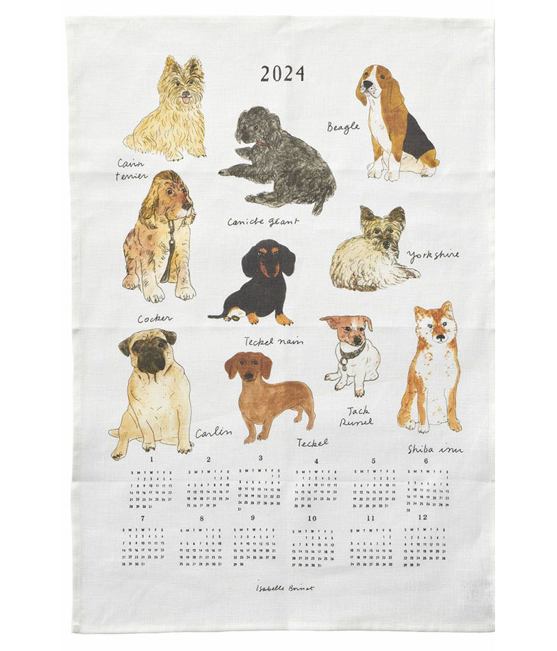 fog linen work Calendar Cloth 2024 {DOGS}