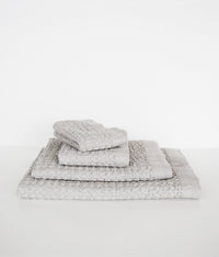 Heather Waffle Cotton Linen Towels {Ice Grey}