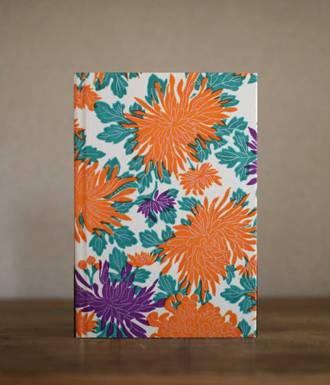 HAIBARA Chiyogami Notebook {Large Chrysanthemum}