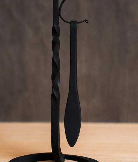 Hand-forged Iron Candle Stand with Snuffer {Large-A} (in-stock)