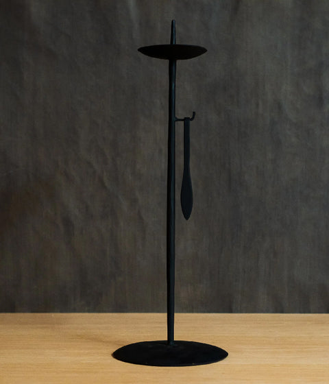 Hand-forged Iron Candle Stand with Snuffer {Large-C} (pre-order)