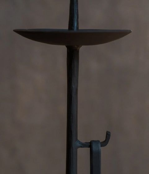 Hand-forged Iron Candle Stand with Snuffer {Large-C} (pre-order)