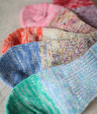 Washi Paper Yarn Mix Sneaker Socks