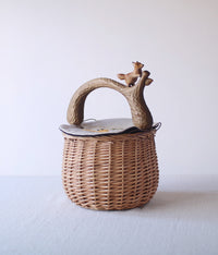 Fox Basket with Embroidery