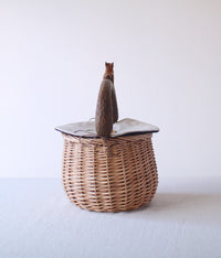 Fox Basket with Embroidery