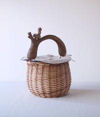 Squirrel Basket with Embroidery