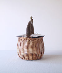 Squirrel Basket with Embroidery