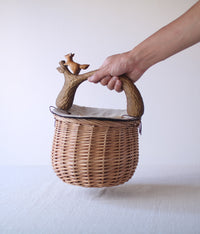 Fox Basket with Embroidery