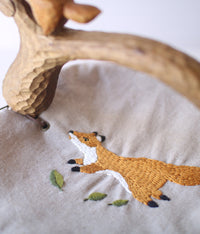 Fox Basket with Embroidery