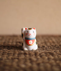 Mini Maneki-neko Cat {White}