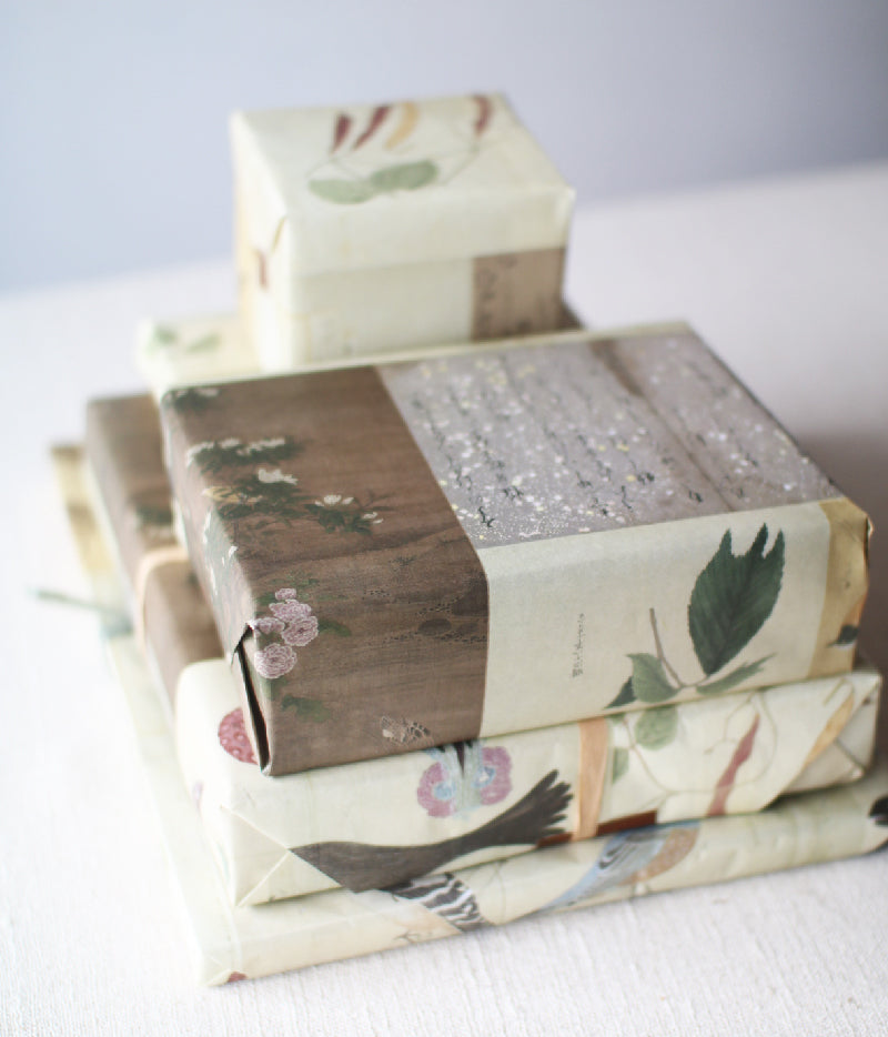Natsuko Kozue A3 Wrapping Paper {Winter & Rice Plants} – UGUiSU STORE