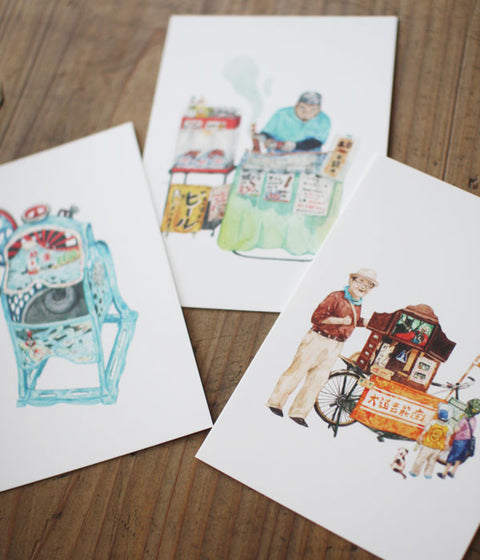 Justine Wang 21 Days in Japan Illustrated Postcards