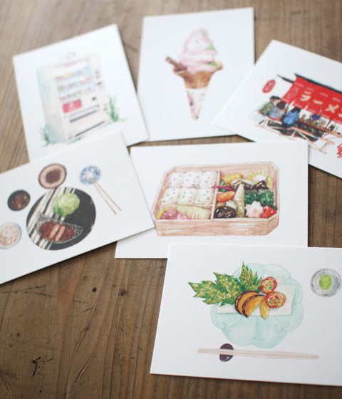 Justine Wang 21 Days in Japan Illustrated Postcards