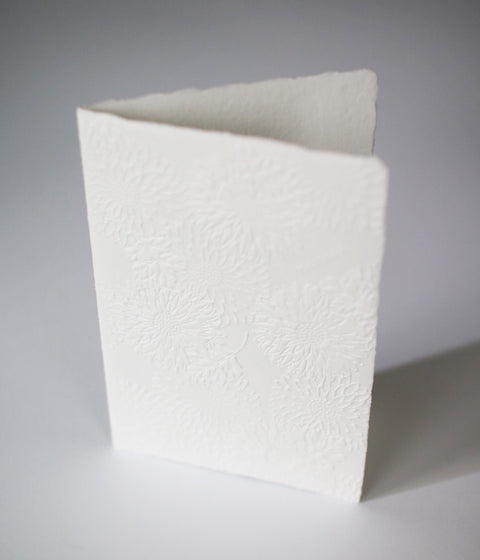 Chrysanthemum Embossed Washi Greeting Card