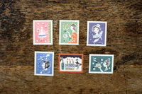 Mihoko Seki Girl Stamp Stickers