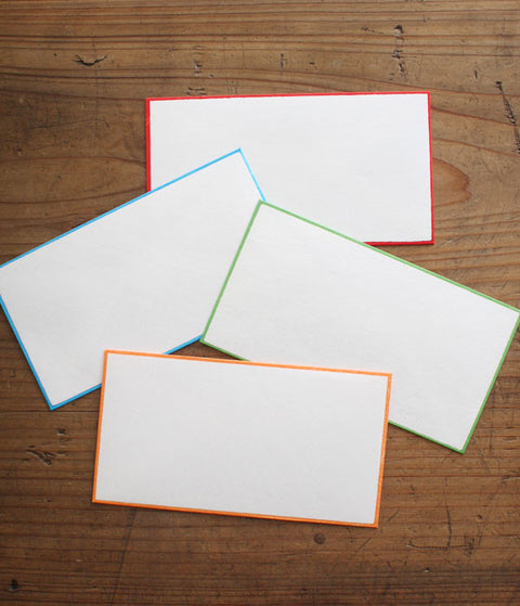 Woodblock Print Bordered Letter Set {Blue}