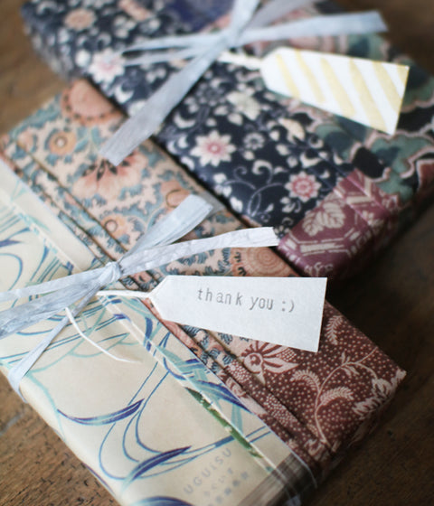 Vintage kimono patterns wrapping paper B