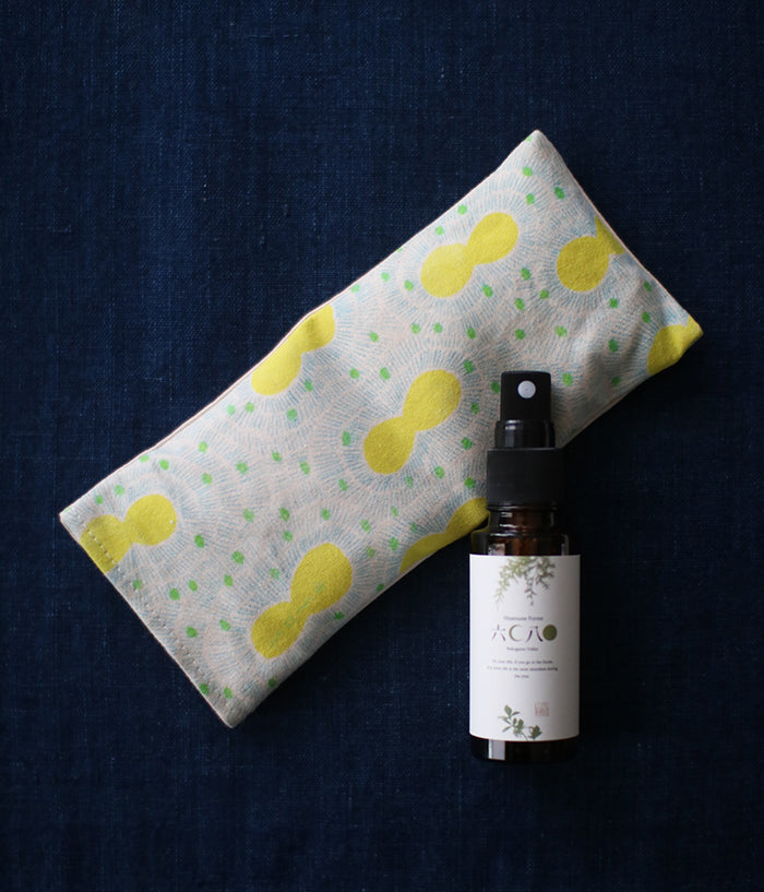 Warm Eye Pillow with Japanese Forest Mist {Yellow Butterflies}