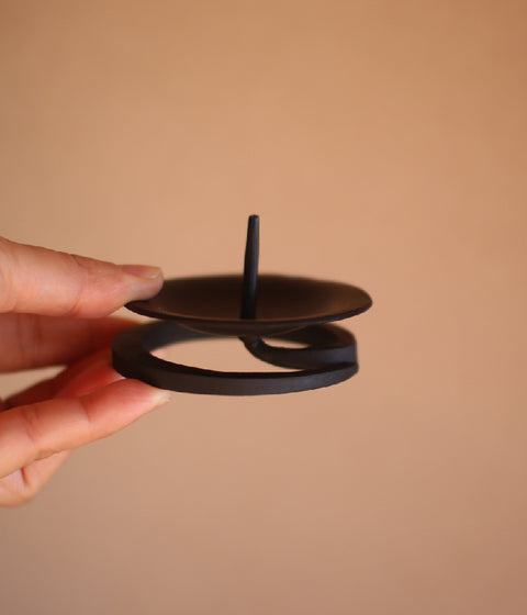 Hand-forged Iron Candle Holder Small (For candle size #1-5)