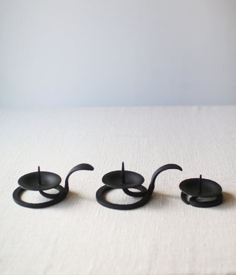 Hand-forged Iron Candle Holder with Handle (For candle size #1-5)