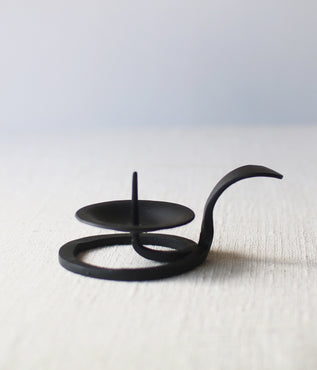 Hand-forged Iron Candle Holder with Handle (For candle size #1-5)