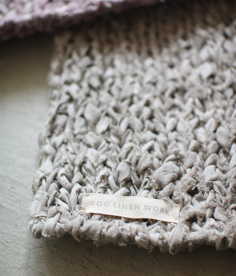 fog linen work linen knit floor mat