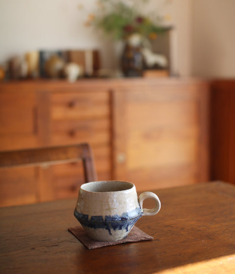 Angular Shaped Mug [Blue Line]