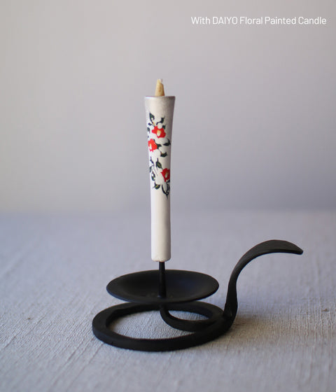 Hand-forged Iron Candle Holder with Handle (For candle size #1-5)