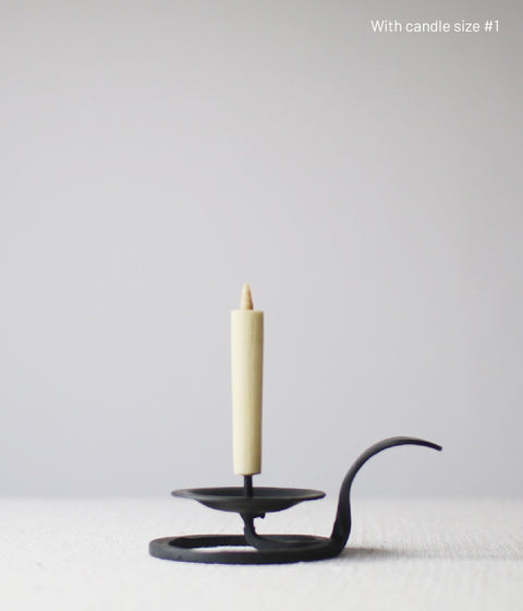 Hand-forged Iron Candle Holder with Handle (For candle size #1-5)