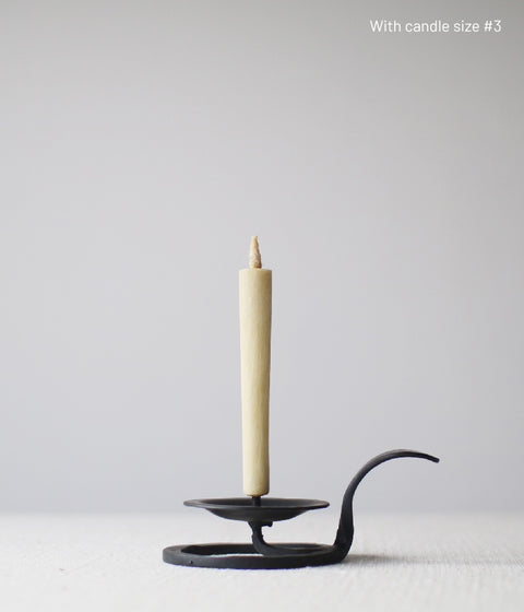 Hand-forged Iron Candle Holder with Handle (For candle size #1-5)