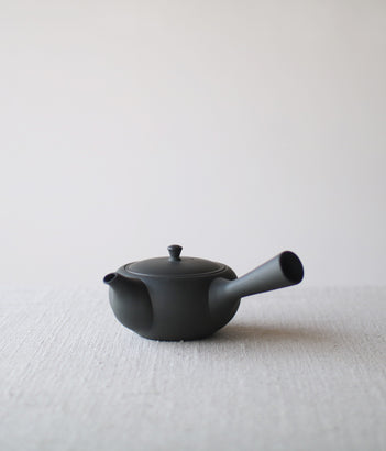 Oval Kyūsu Teapot with Side Handle