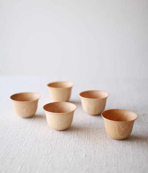 TOHKA Wood Sake Cups {Natural} (sold out)