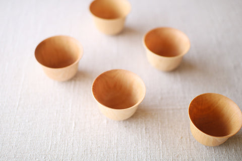 TOHKA Wood Sake Cups {Natural} (sold out)