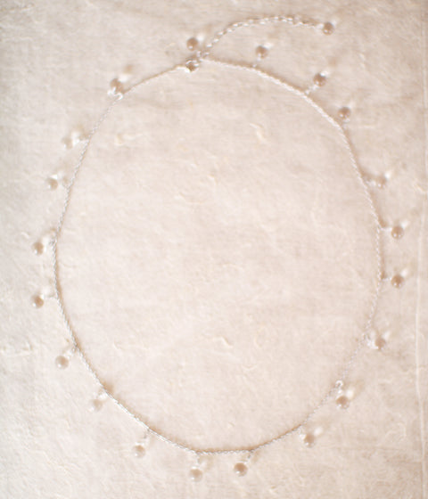 Morning Dew Glass Necklace {Silver}